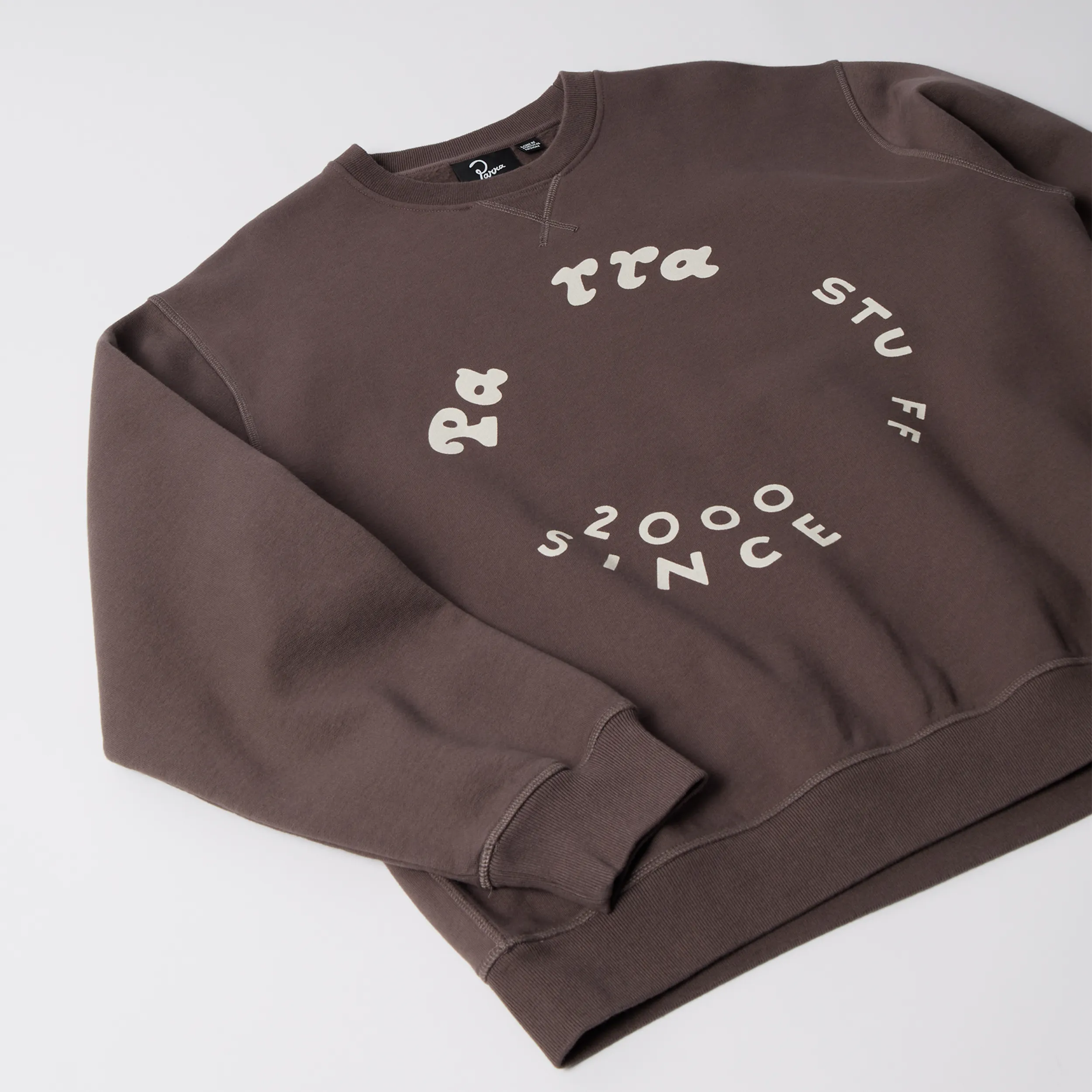Parra Gasoline Crewneck Sweatshirt Brown