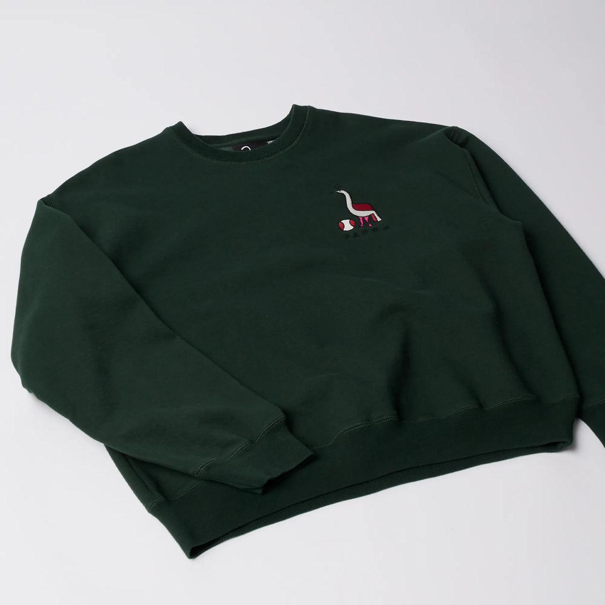 Sweat Col Rond Parra Goose Ball Vert Sapin