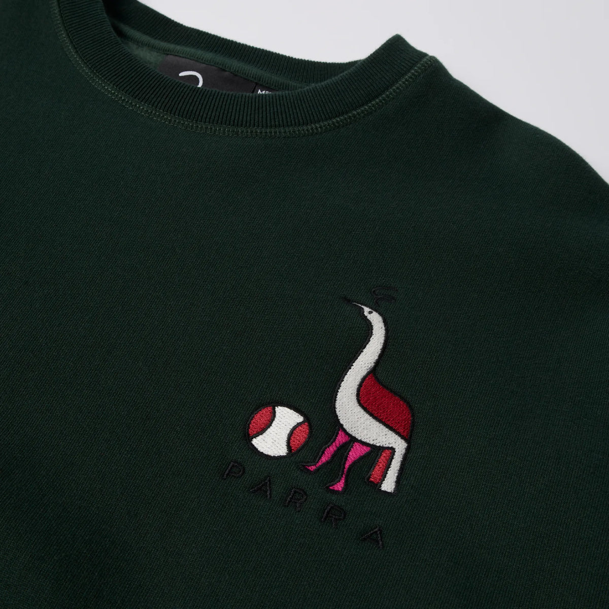 Sweat Col Rond Parra Goose Ball Vert Sapin