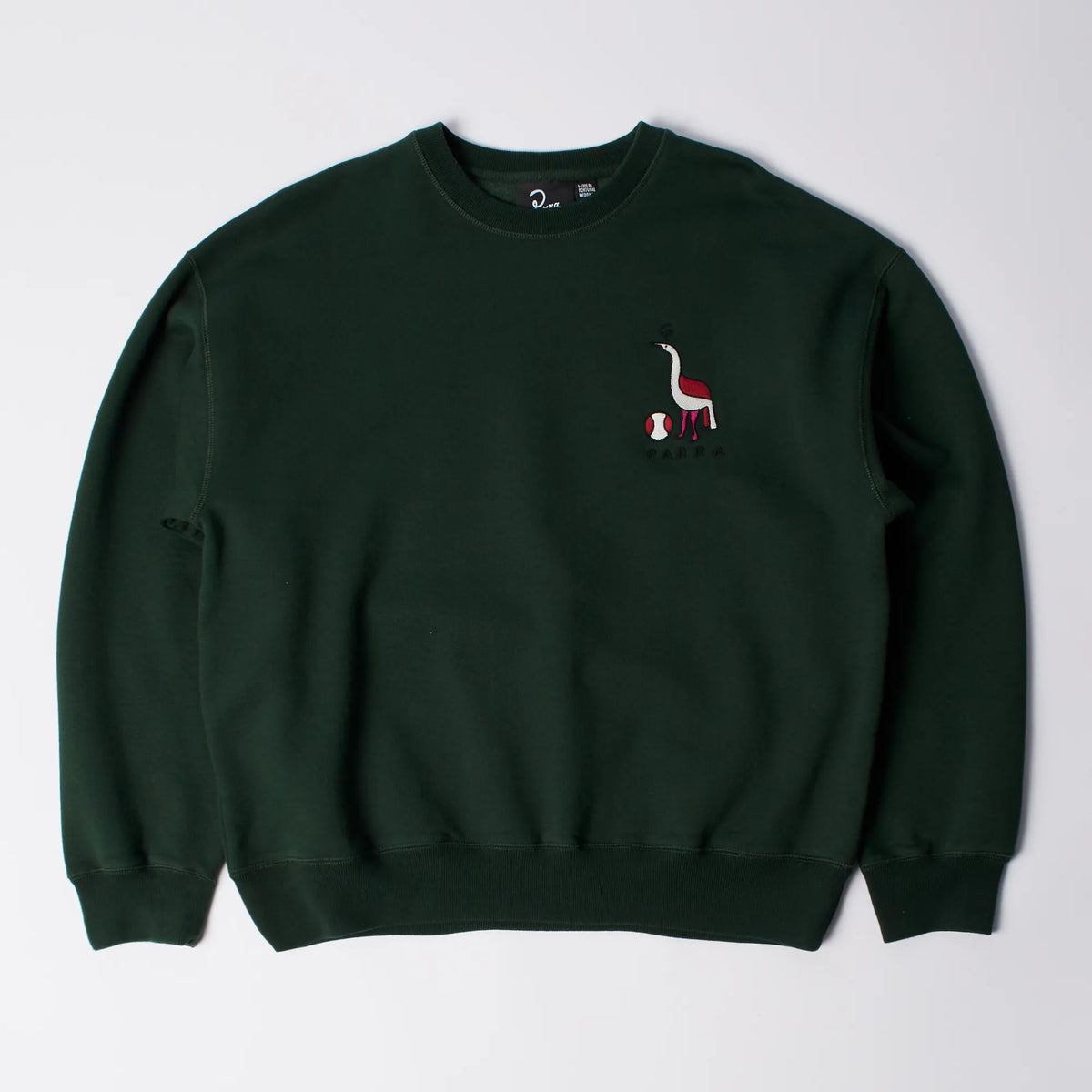 Sweat Col Rond Parra Goose Ball Vert Sapin