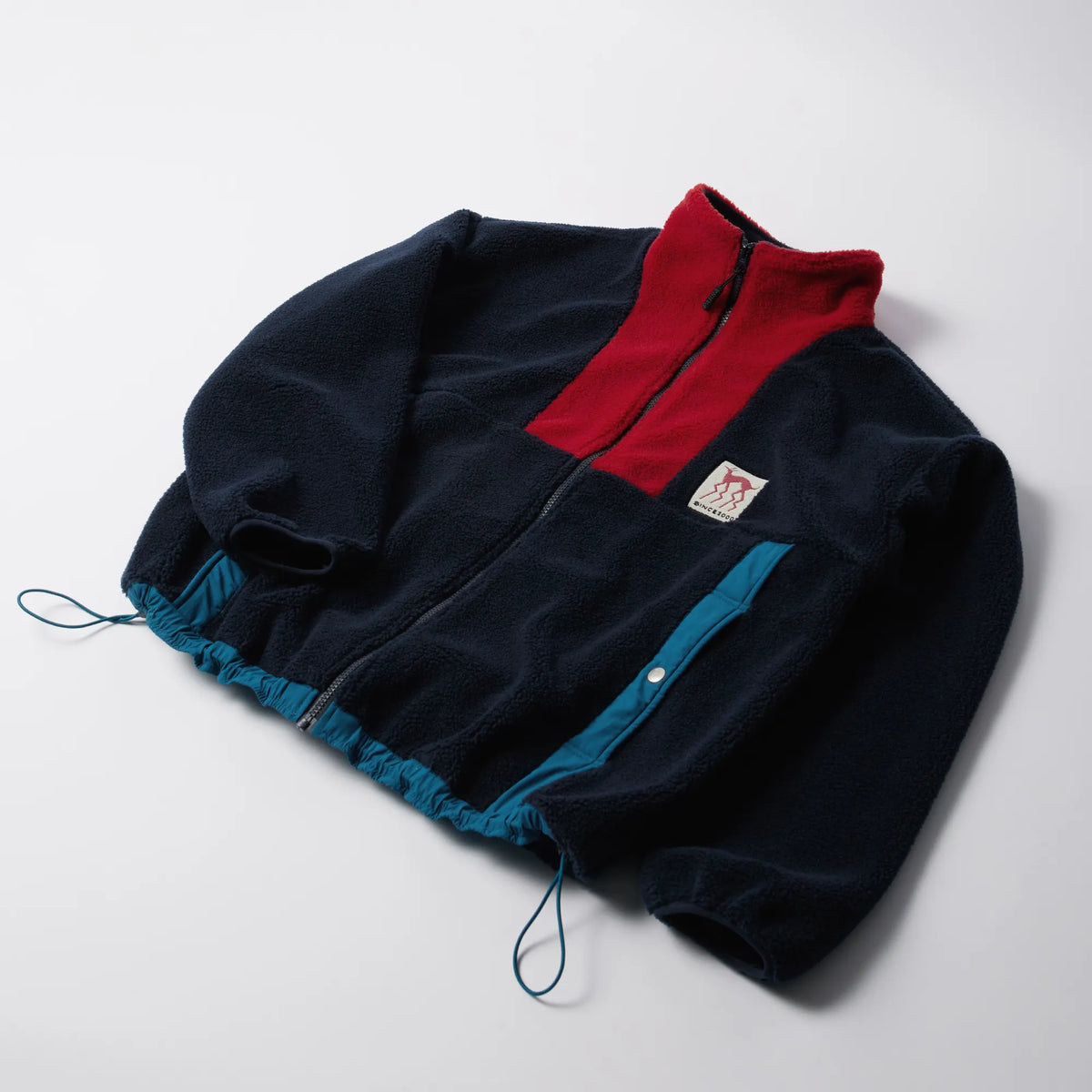 Veste Polaire Parra Indoorsman Bleu Marine Sherpa Zippée Mid Layer