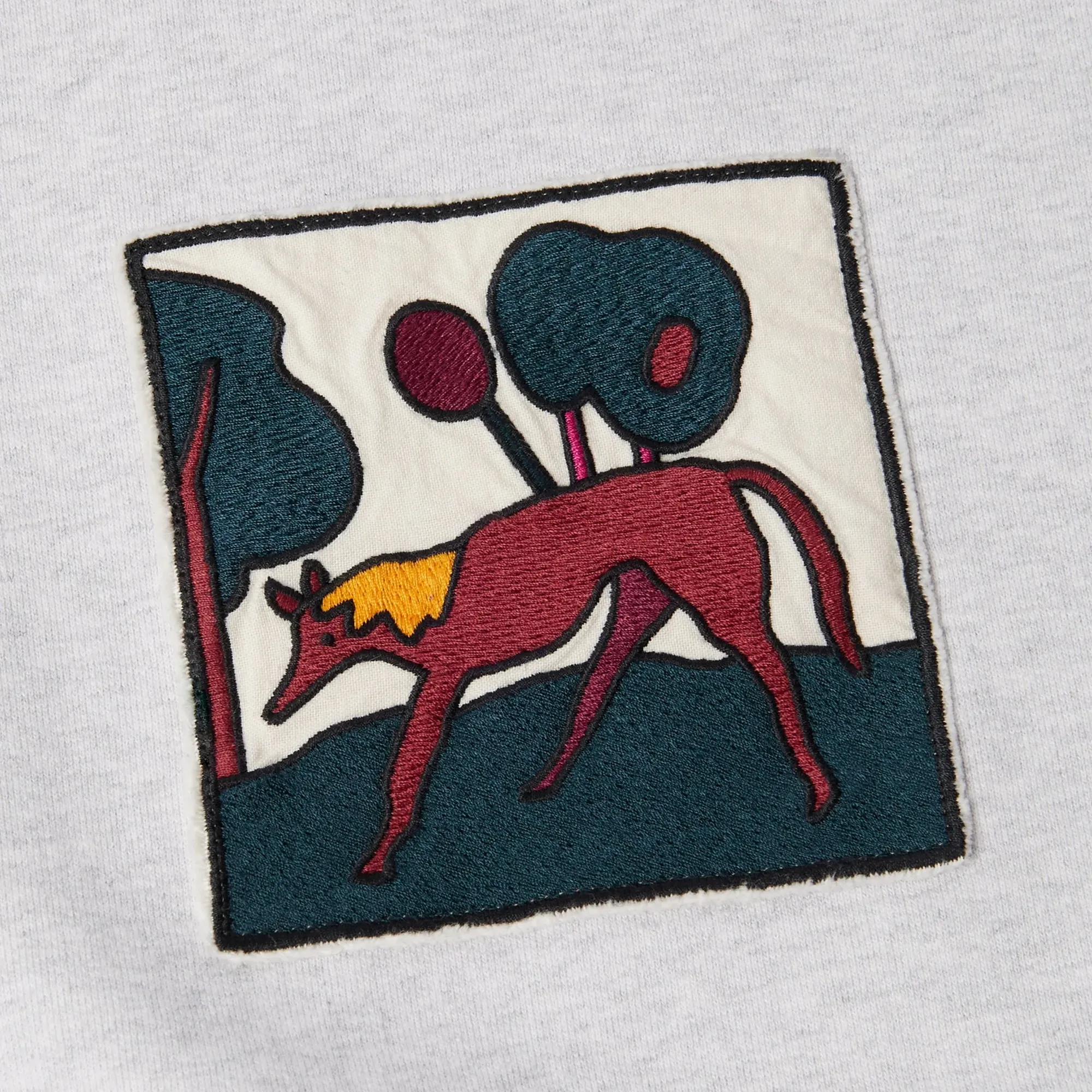 Parra Long Lost Leg Crew Neck Sweatshirt Heather Grey