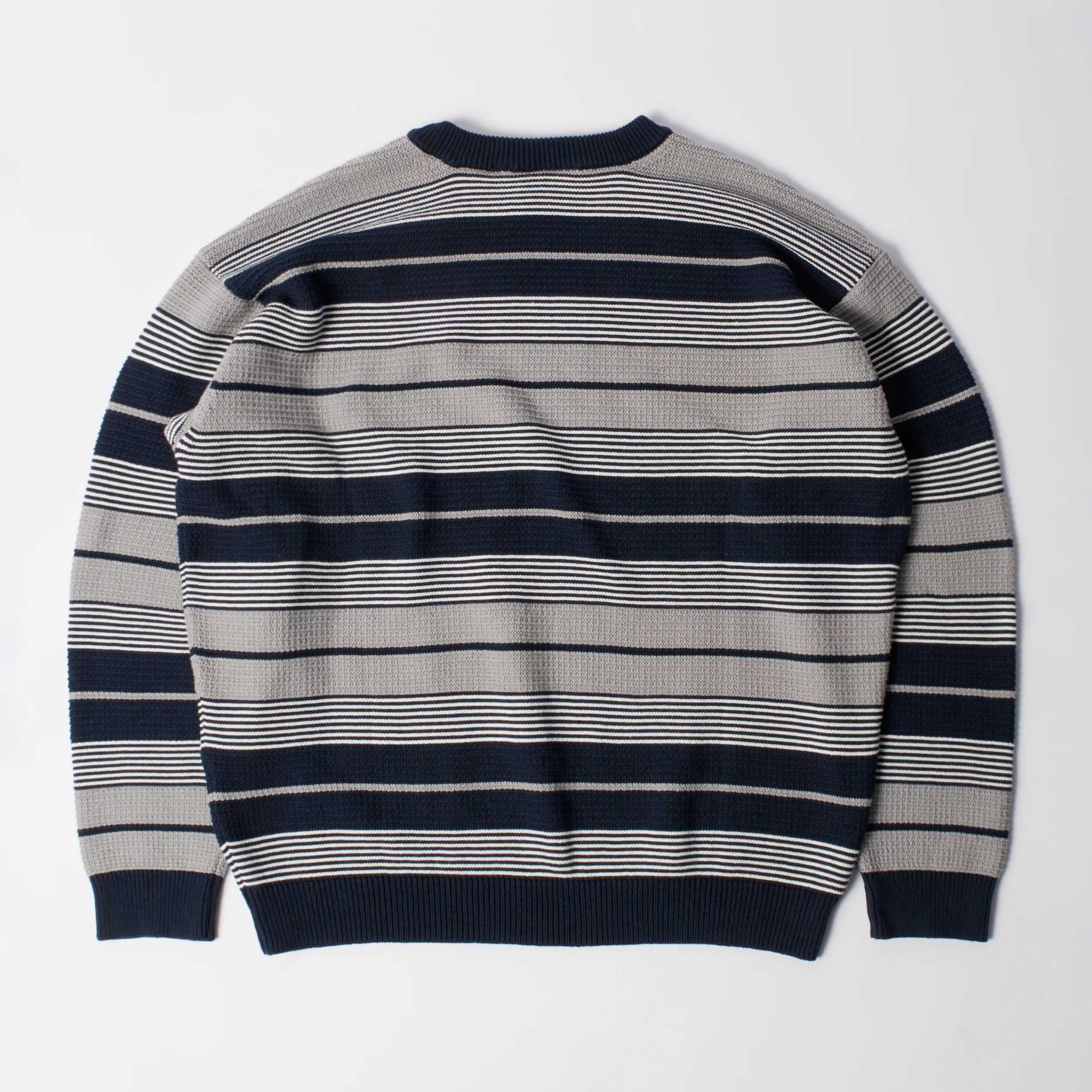 Parra Neatly Striped Knitted Pullover Navy Blue