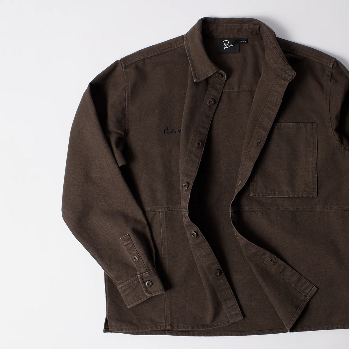 Chemise By Parra Non Loud Long Sleeve Dark Brown