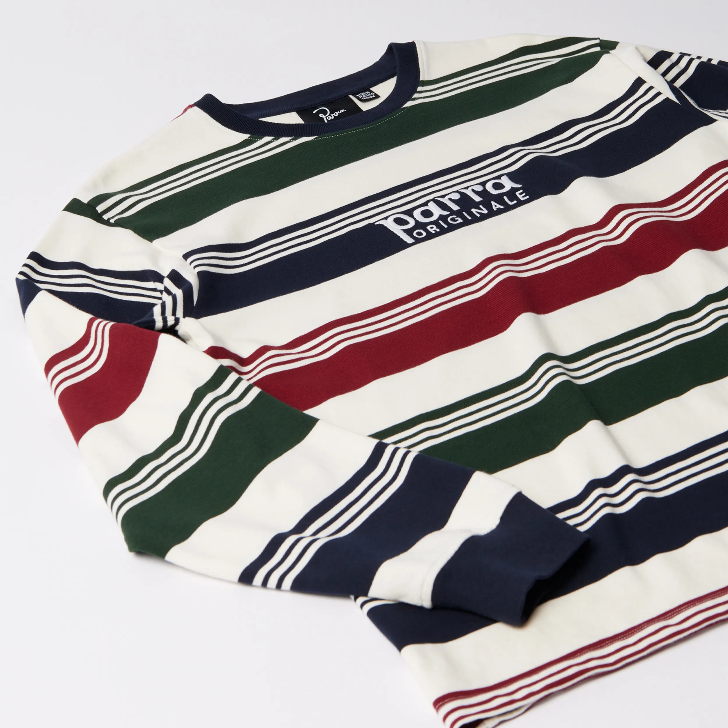 T-shirt manches longues Parra Original stripe Pine Green