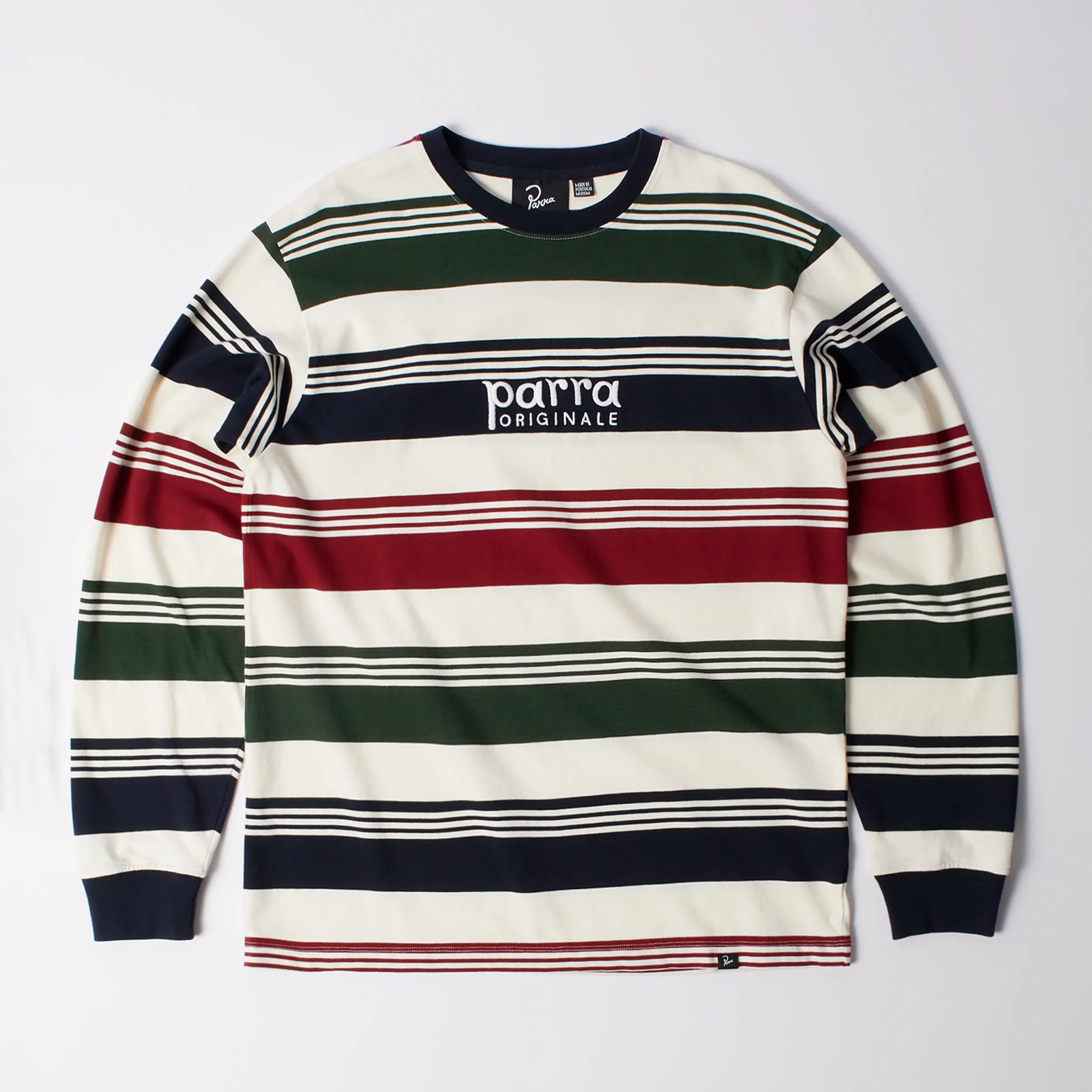 T-shirt manches longues Parra Original stripe Pine Green