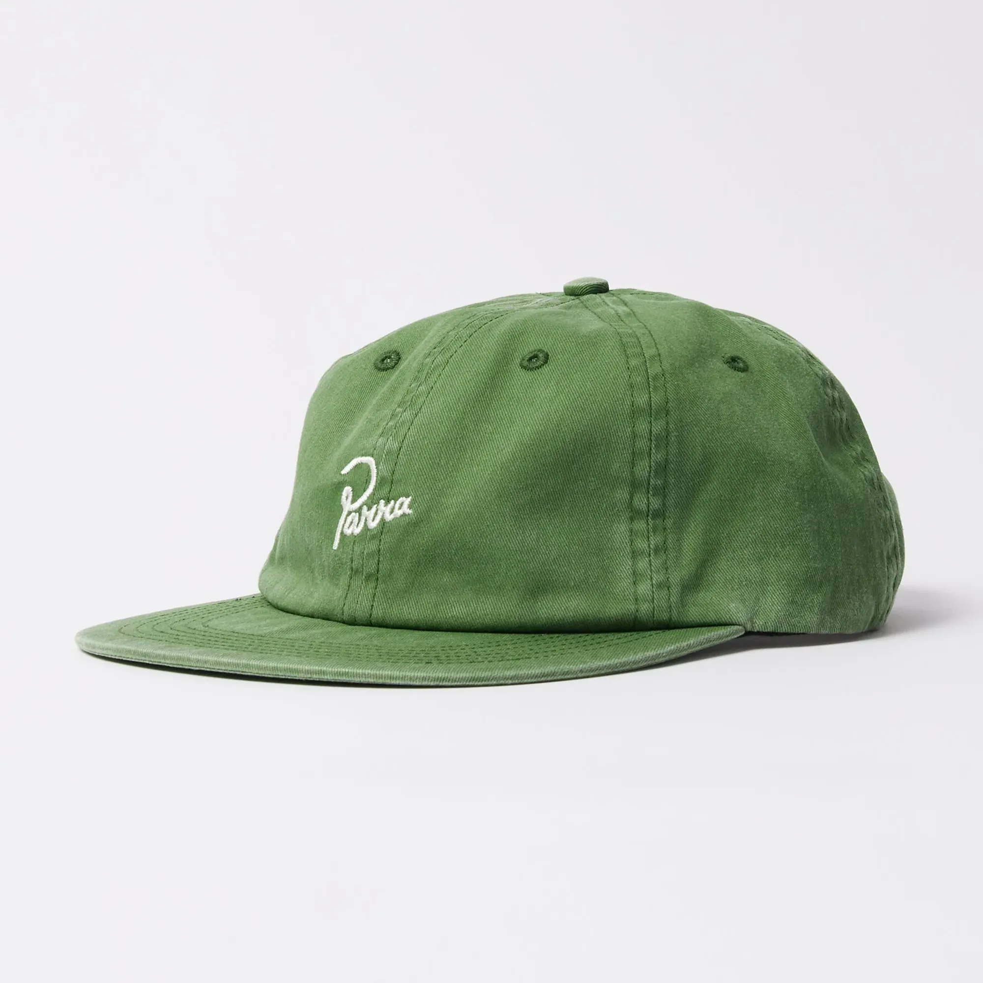 Casquette Parra Signature 6 Panel verte avec logo signature brodé