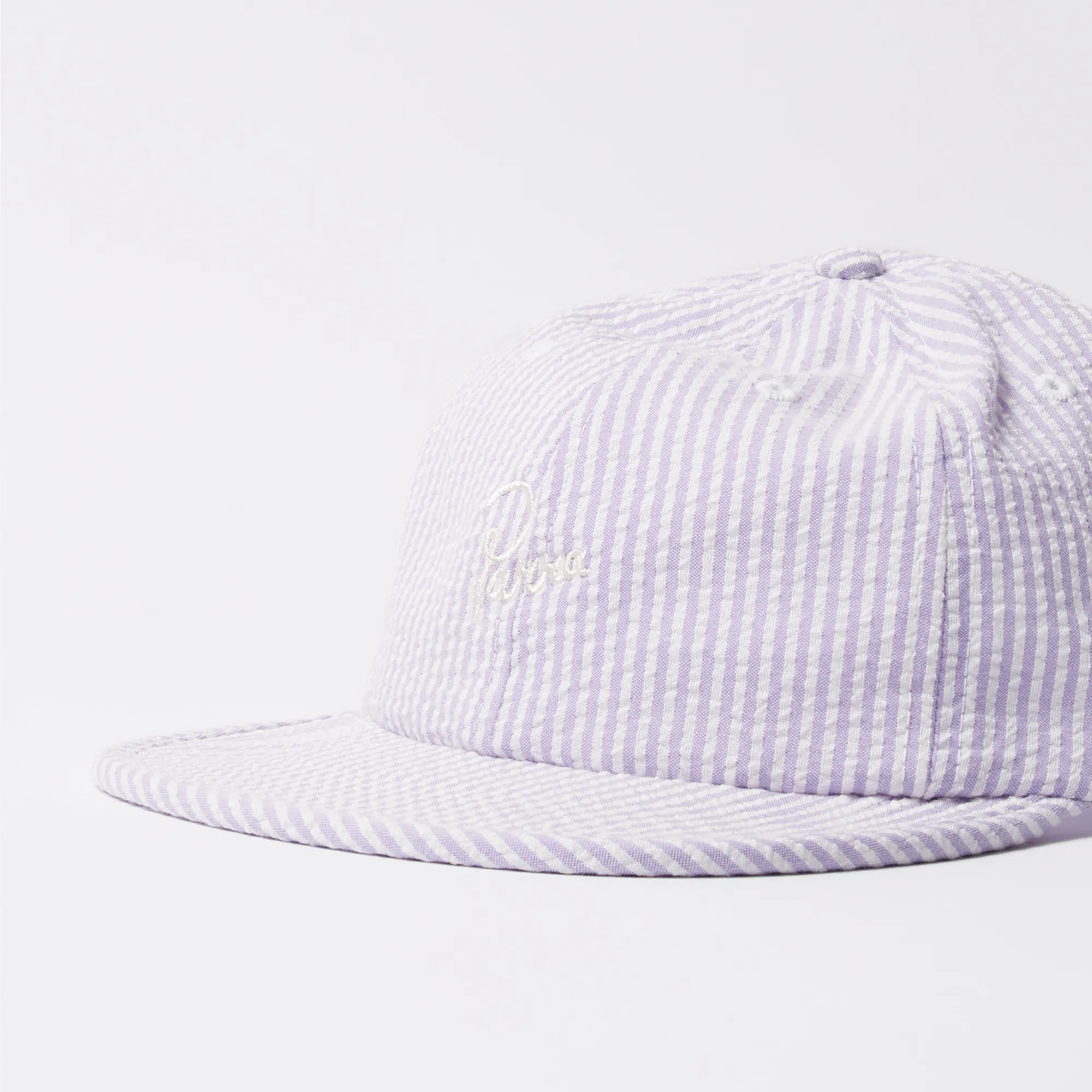 Casquette Parra Signature 6 Panel Purple Seersucker