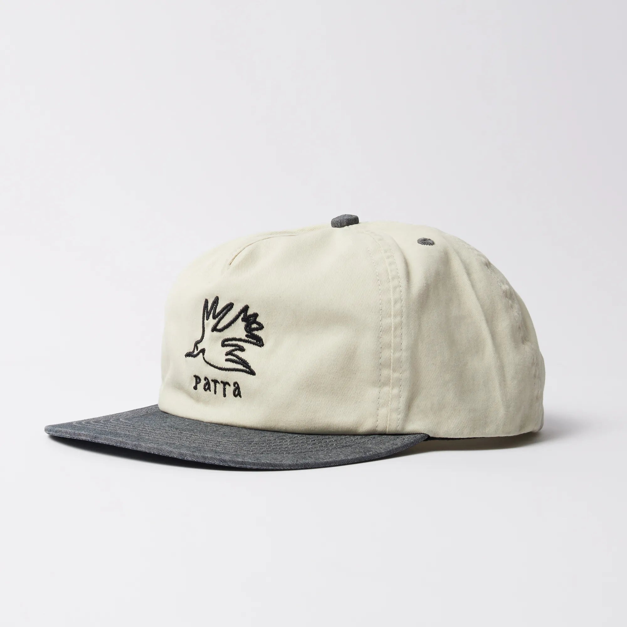 Casquette Parra Yarn Bird 5 Panel Off White
