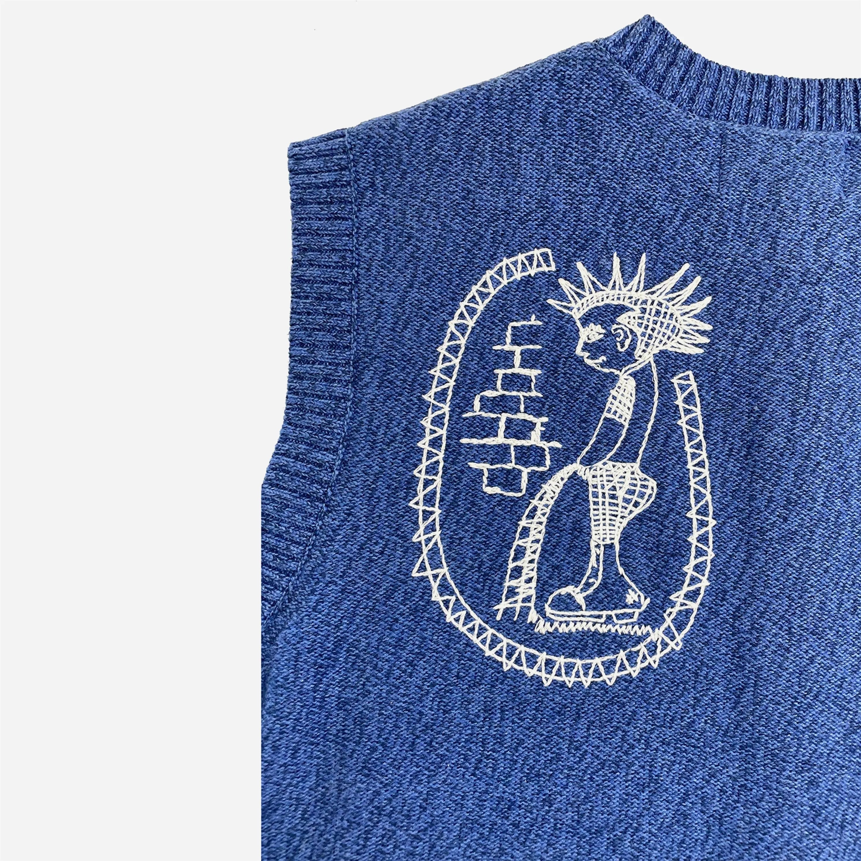 Gilet Sans Manches Pas De Mer - Doily Vest Light Blue