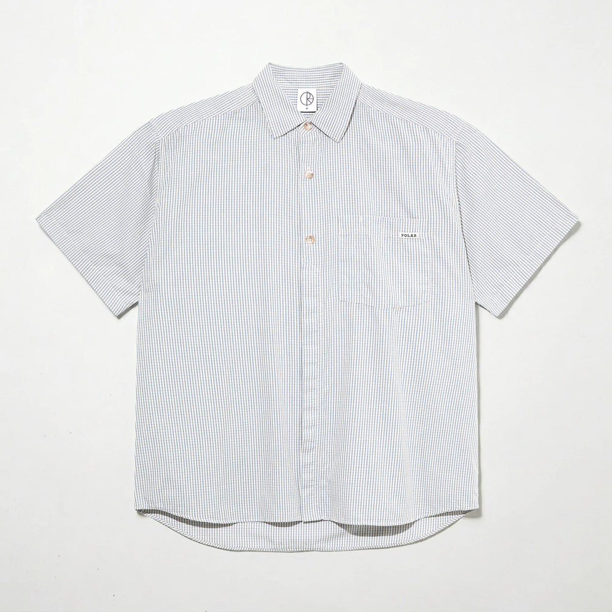 Polar Skate Co Mitchell Shirt Blue Check | Premium Loose Fit
