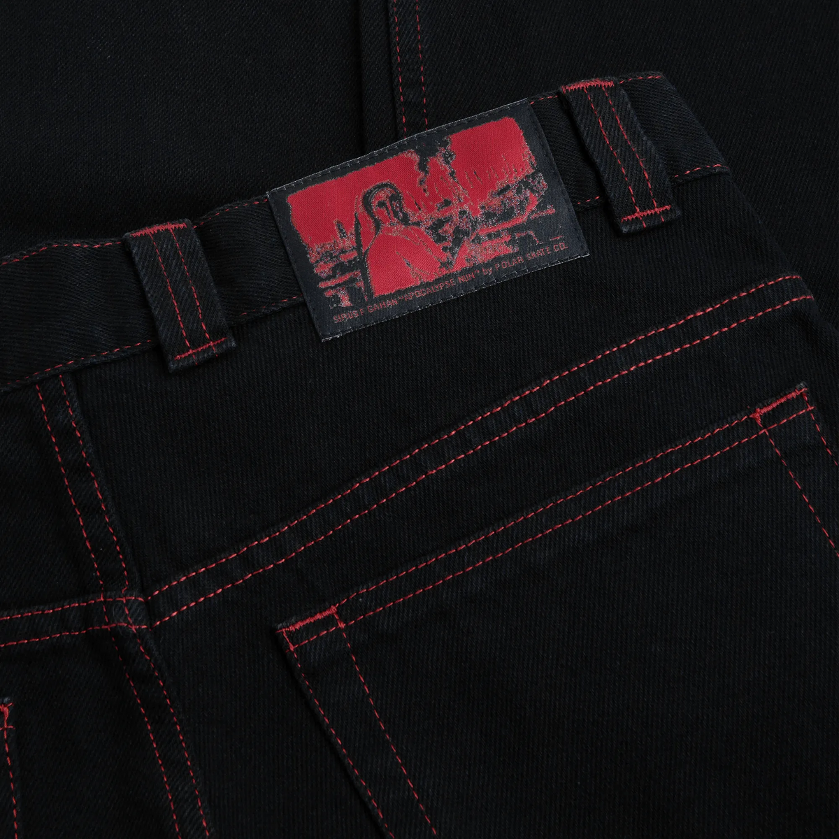 Jean Polar Skate Co. 93 Pants Apocalypse Nun Black Red