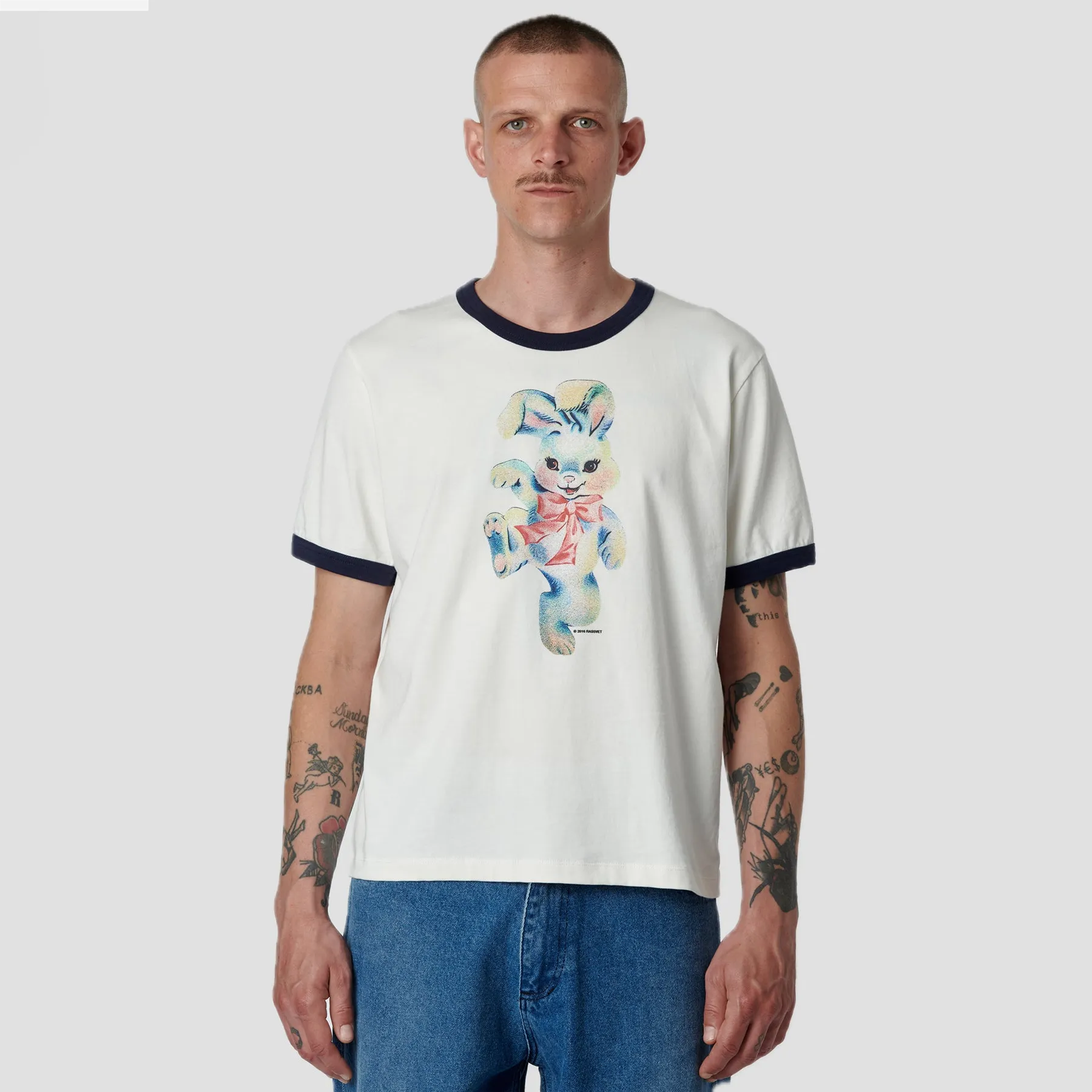 T-Shirt Rassvet Bunny Ringer Blanc