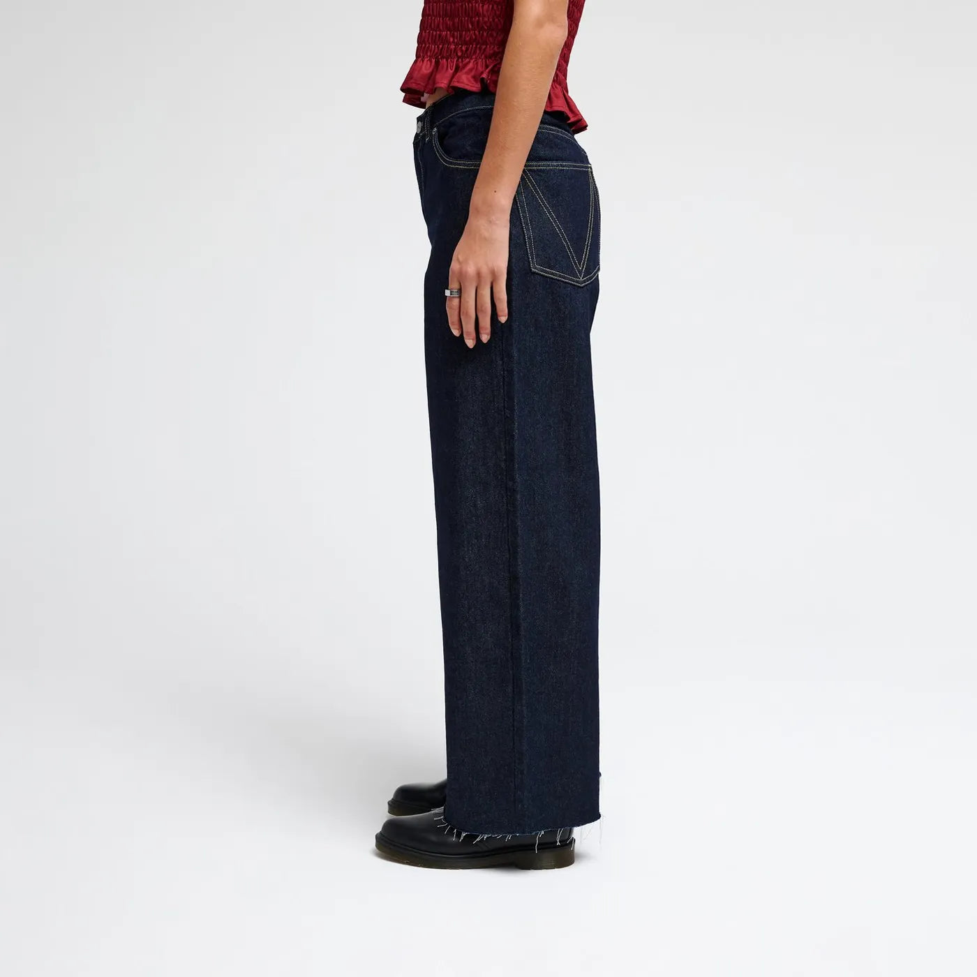 Jean taille haute RVCA Coco Denim Indigo