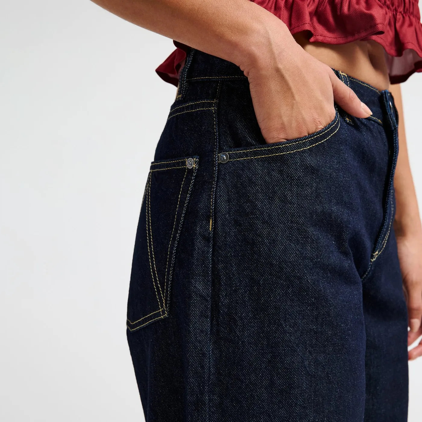 Jean taille haute RVCA Coco Denim Indigo