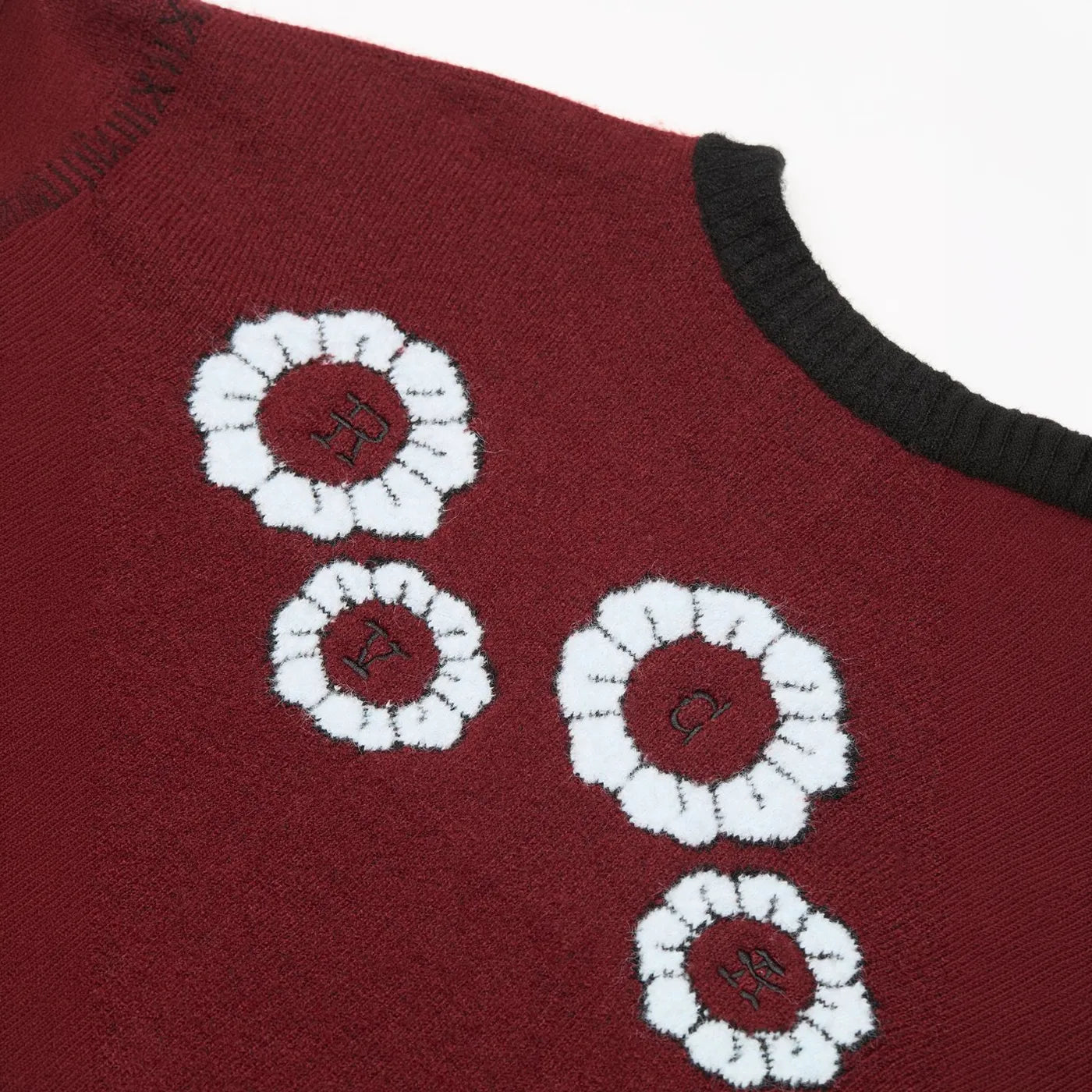 RVCA Dalas Flower Knit Sweater Brick Red
