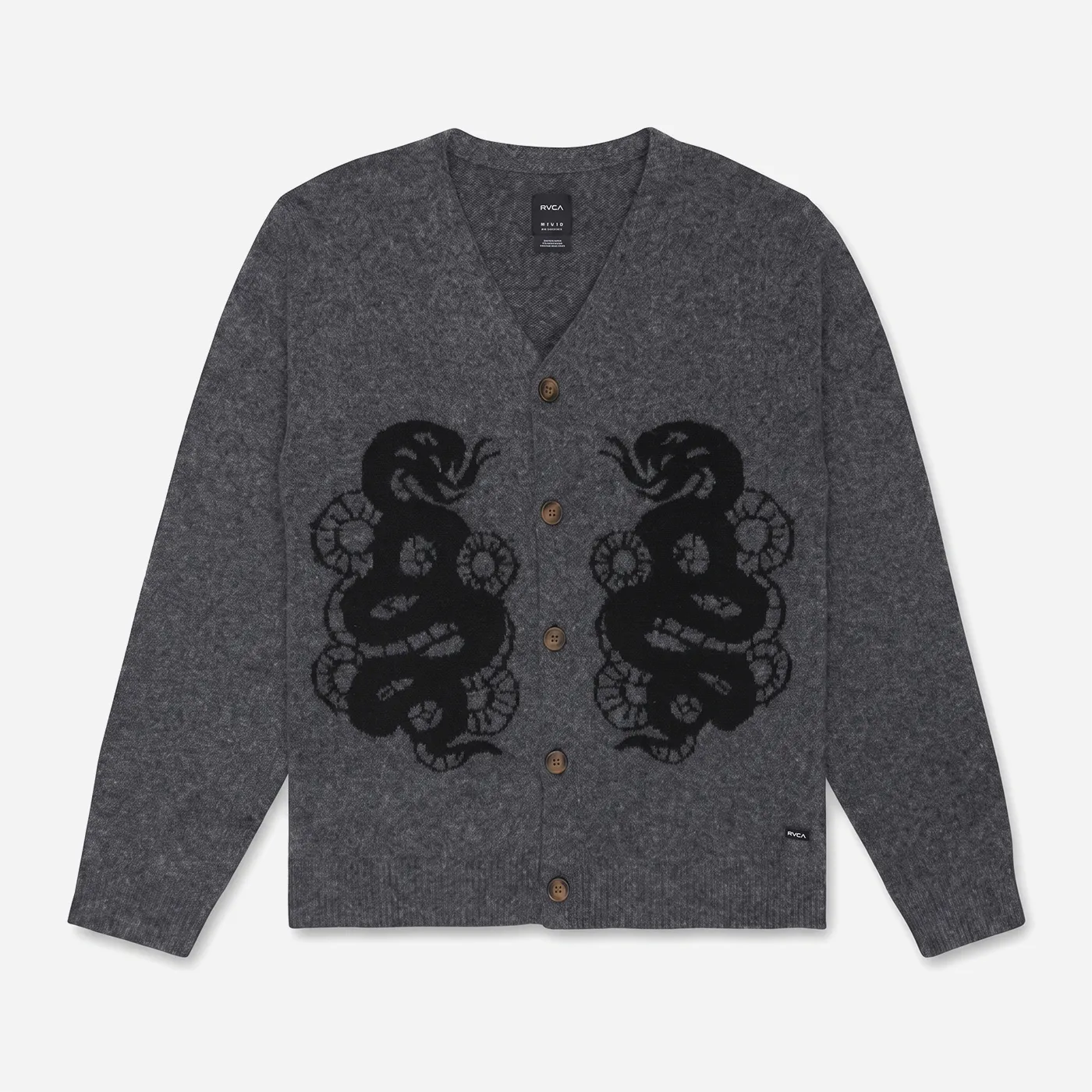 Cardigan RVCA Dalas Snake Washed Black
