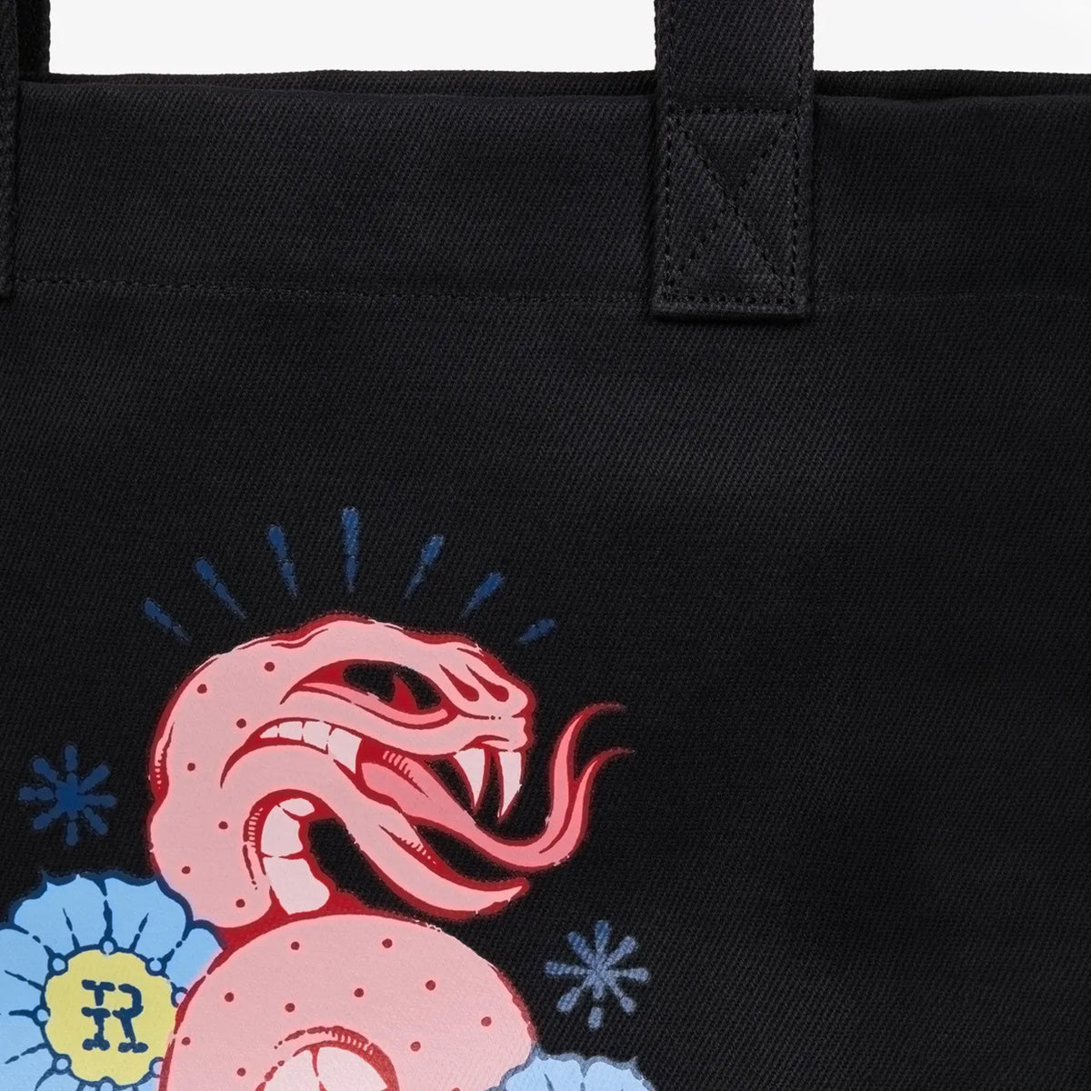 Tote Bag RVCA Dalas Snake Pirate Black