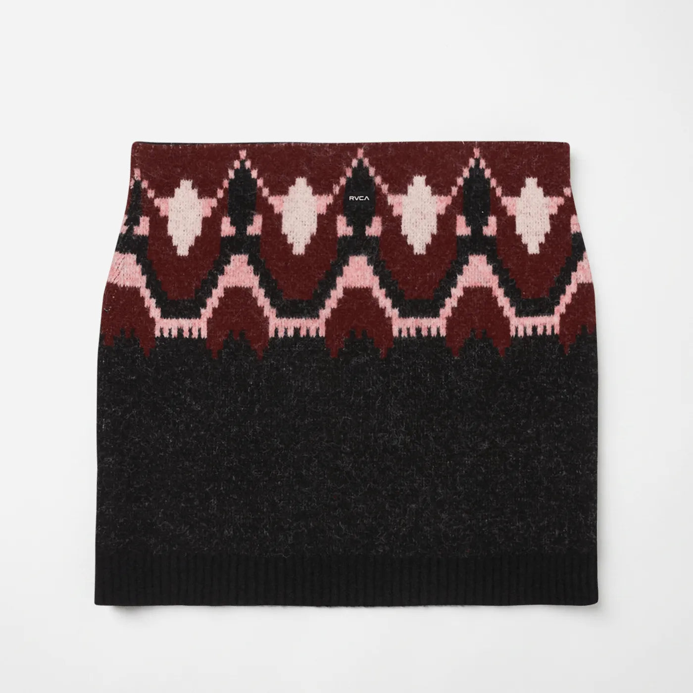 Jupe courte en maille RVCA Fairisle Skirt Washed Black
