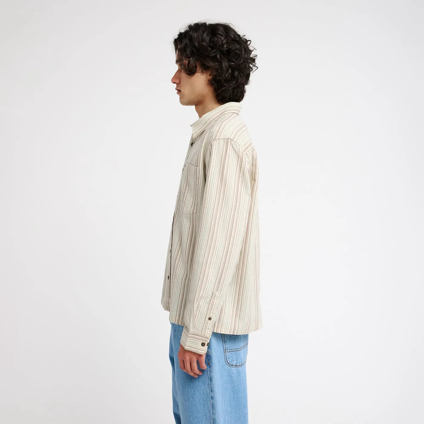 Chemise manches longues RVCA Harry Stripe Khaki