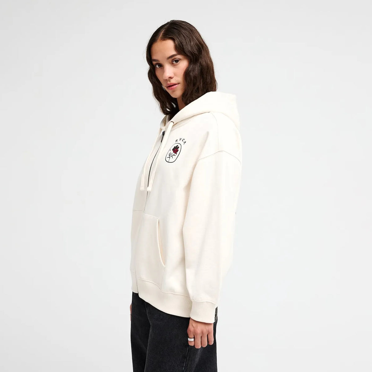 Sweat à capuche zippé RVCA Odai Salt Femme