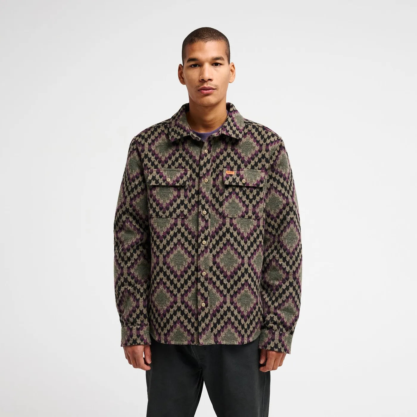 Chemise manches longues RVCA Blanket Wood