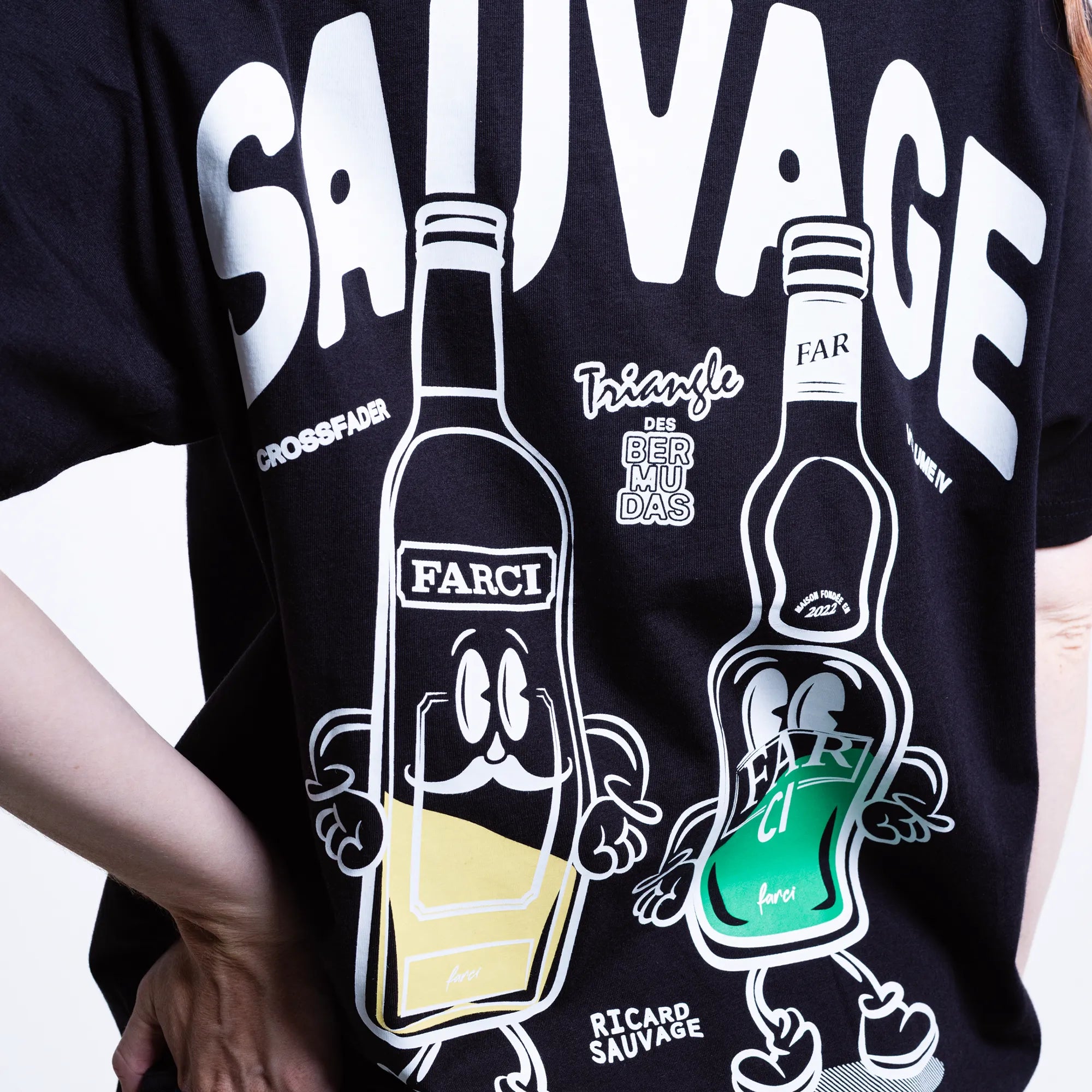 T-shirt Farci Studio Sauvage Jet Black