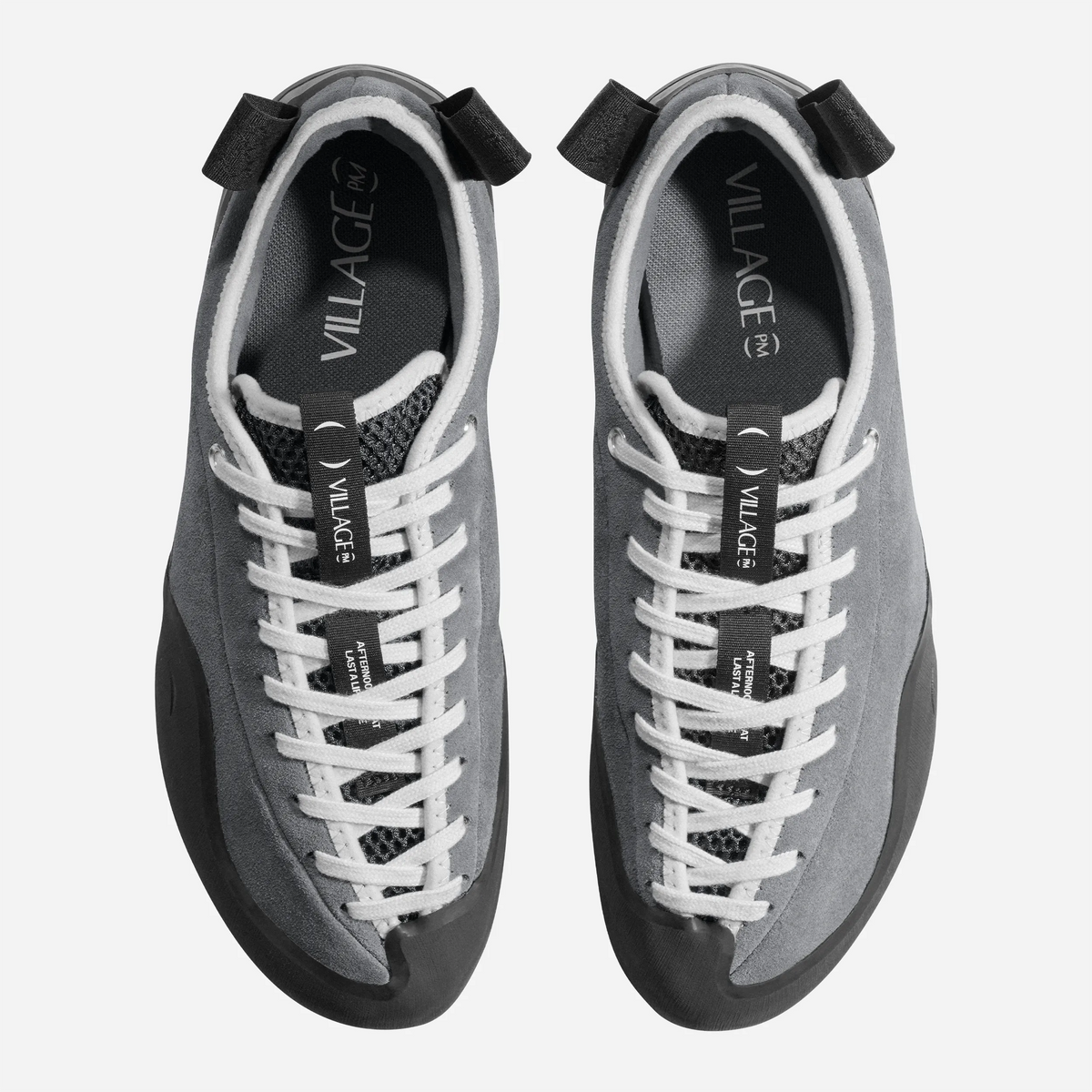 Chaussures Village PM 1 PM Leather Suede Grey Natural Black