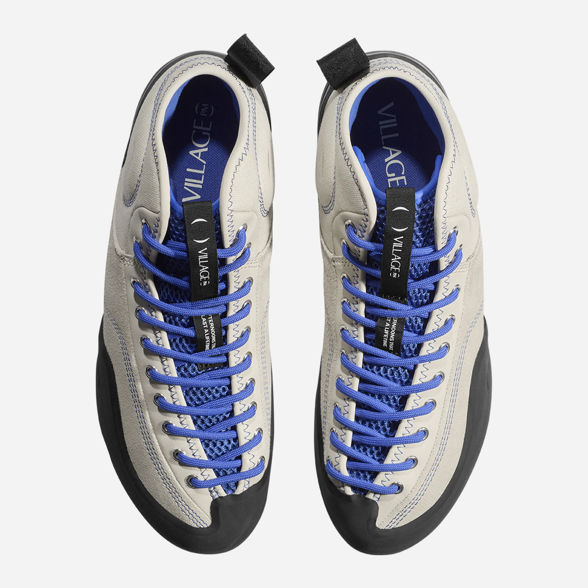 Chaussures Village PM 1PM MID Cream Blue Natural Black