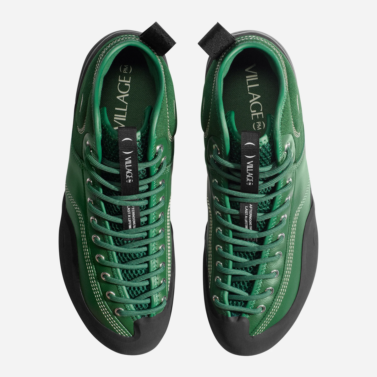 Chaussures Village PM 1PM MID Green LTR Natural Black