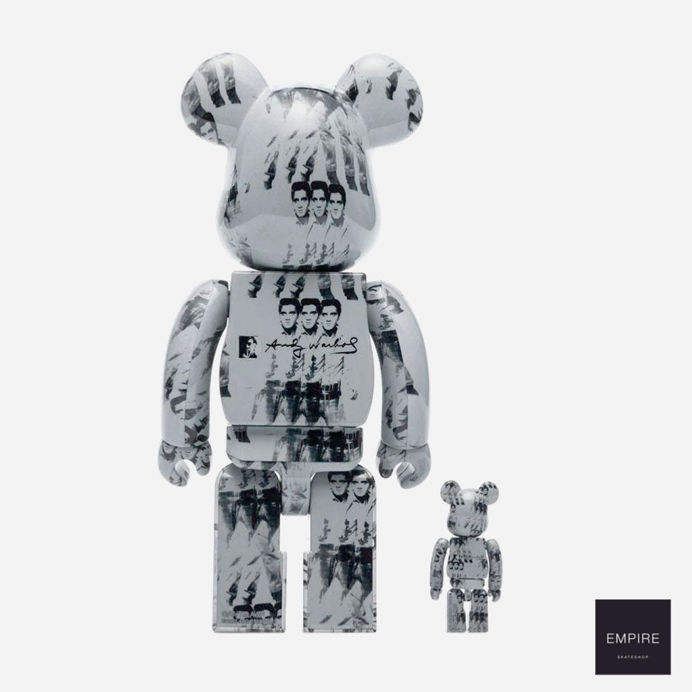 MEDICOM TOY BE@RBRICK 400% ANDY WARHOL ELVIS PRESLEY 2-PACK