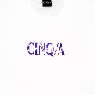 Five -A - TEE marble - White - Purple