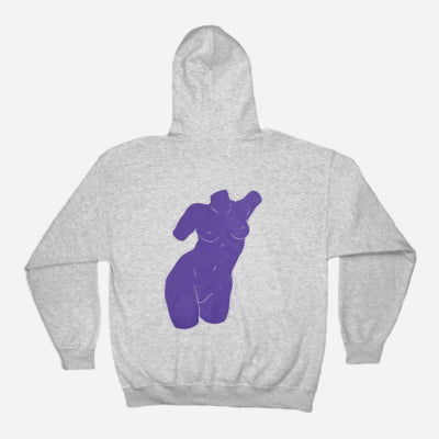 Five -A - Classic Hoodie - Gray - Purple