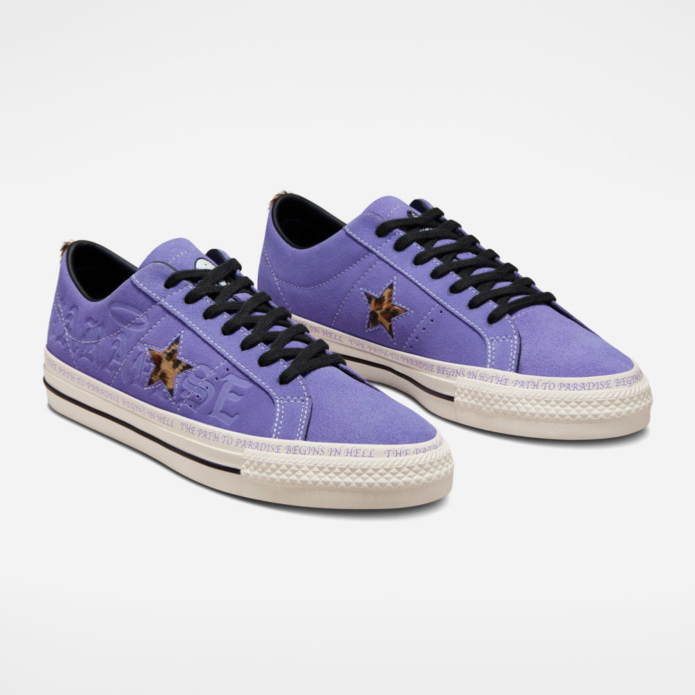 CONS by CONVERSE x PARADISE NYC - ONE STAR PRO OX SEAN PABLO - Wild Lilac - Black - Egret