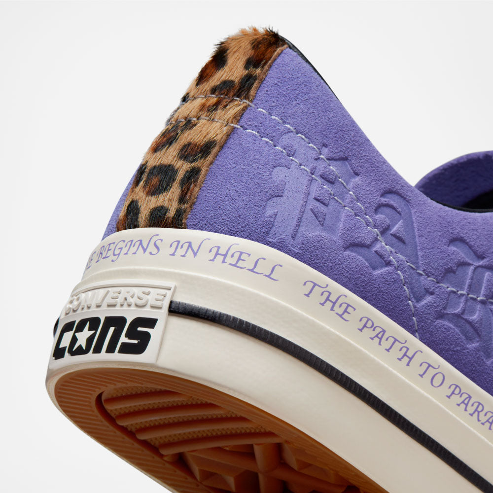 CONS by CONVERSE x PARADISE NYC - ONE STAR PRO OX SEAN PABLO - Wild Lilac - Black - Egret