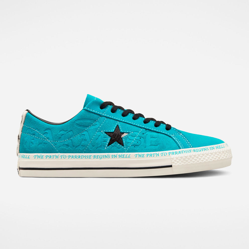 CONS by CONVERSE x PARADISE NYC - ONE STAR PRO OX  - RAPID TEAL BLACK EGRET