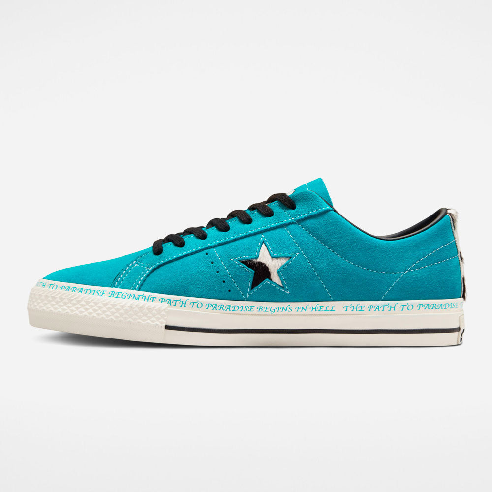 CONS by CONVERSE x PARADISE NYC - ONE STAR PRO OX  - RAPID TEAL BLACK EGRET