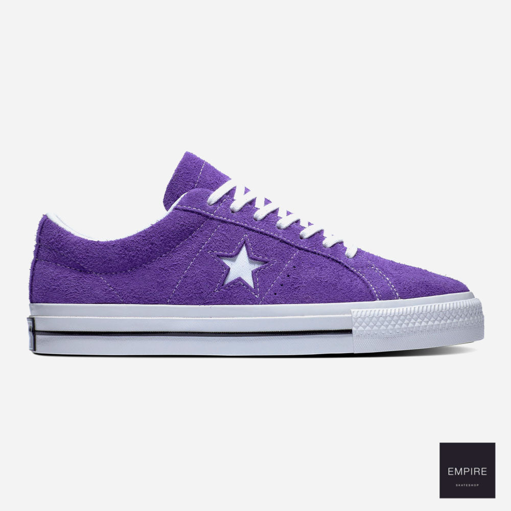 CONVERSE - ONE STAR HAIRY SUEDE - COURT PURPLE - BLACK - WHITE