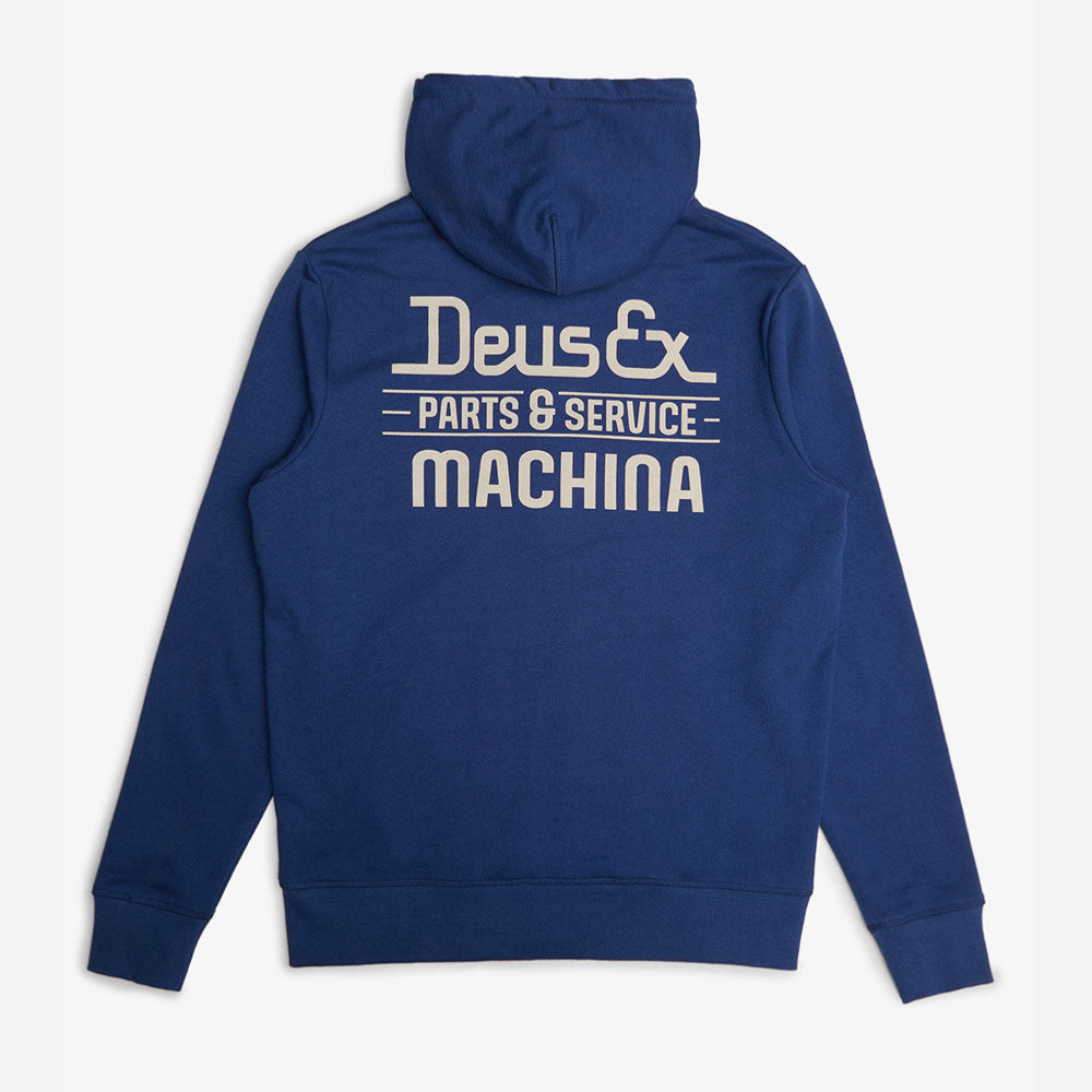 DEUS EX MACHINA - EGG & BEANS ZIP HOODIE - ENSIGN BLUE
