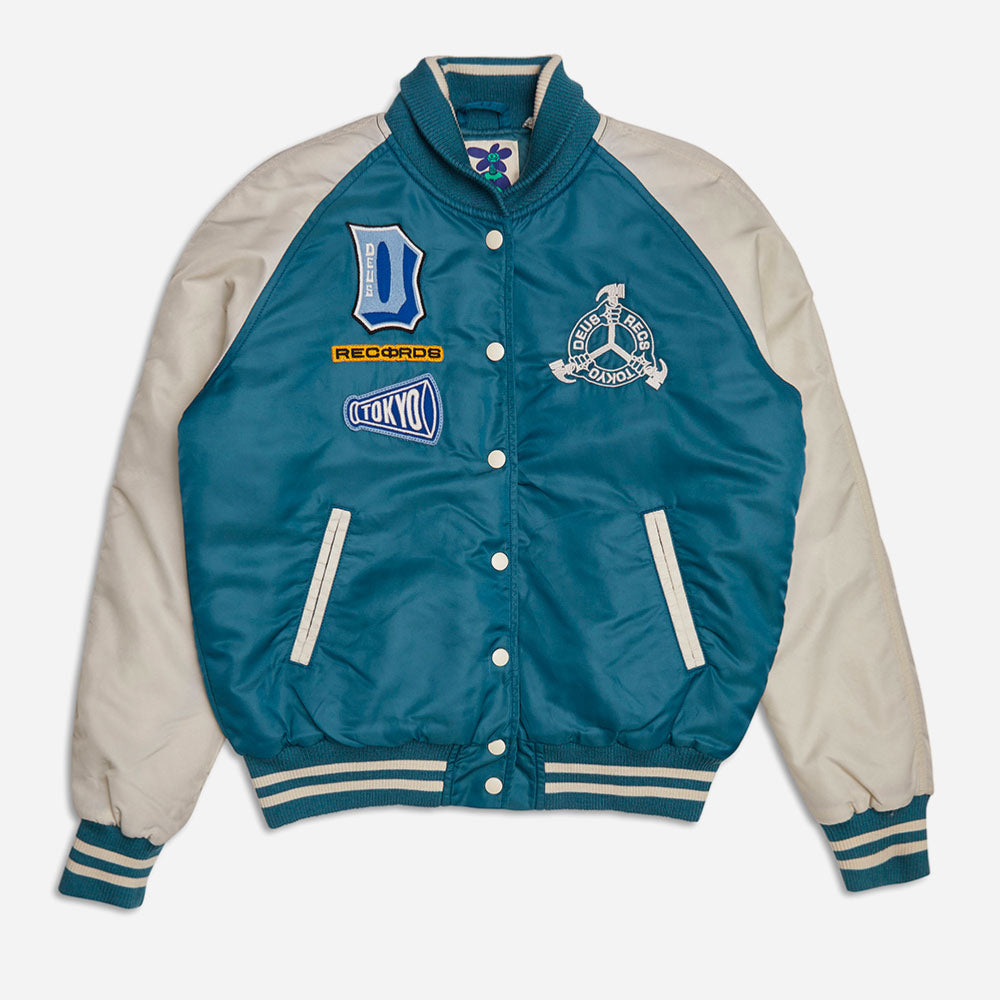DEUS EX MACHINA - CHROMATIC VARSITY JACKET - Mallard