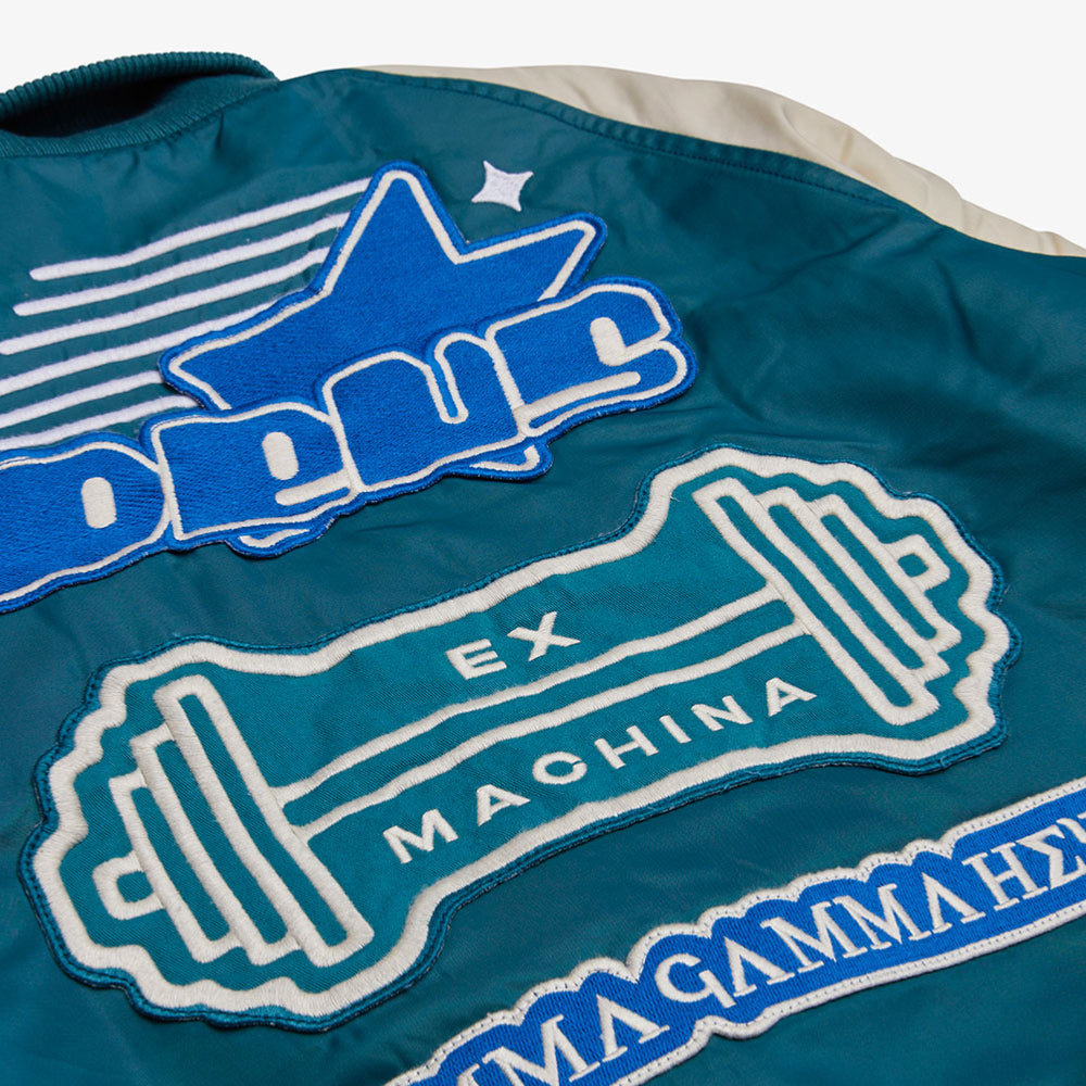 DEUS EX MACHINA - CHROMATIC VARSITY JACKET - Mallard