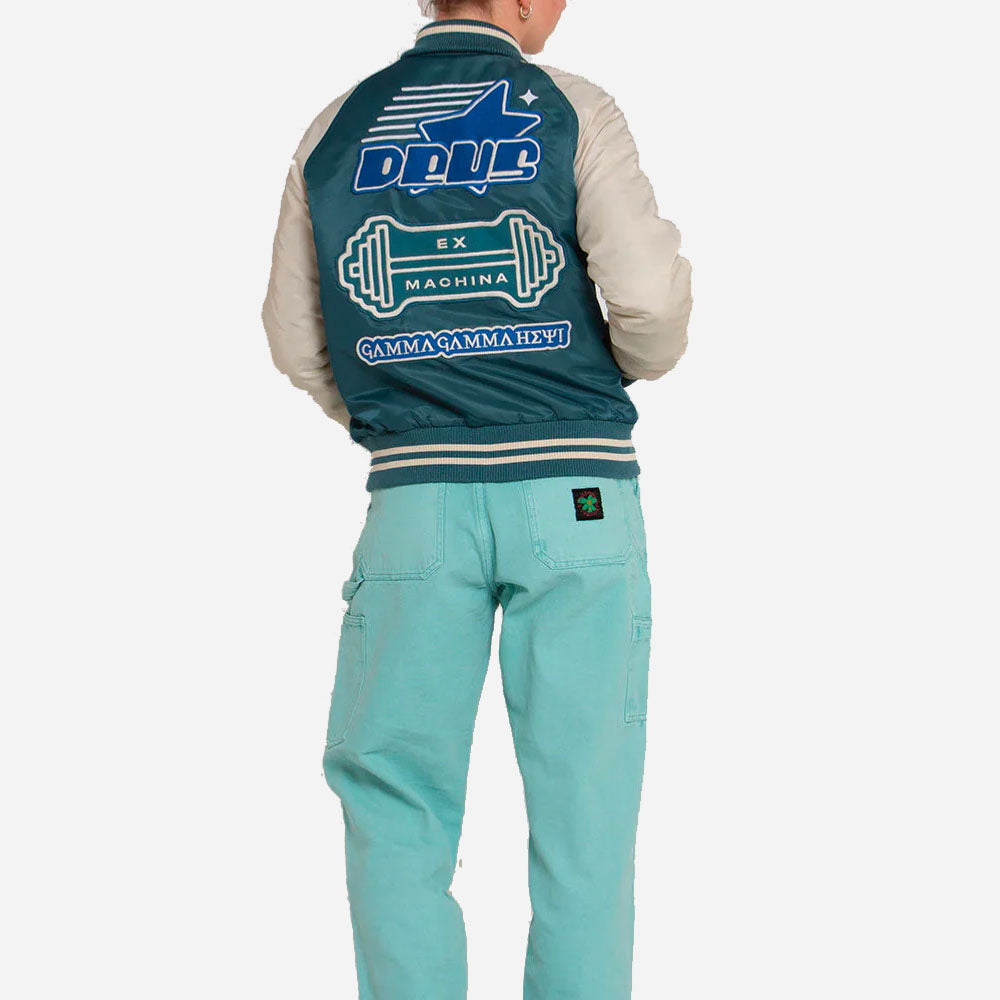 DEUS EX MACHINA - CHROMATIC VARSITY JACKET - Mallard