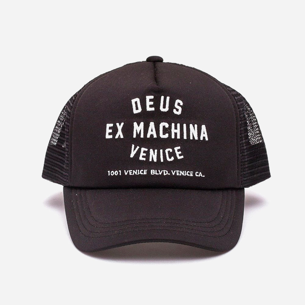 Deus ex Machina Venice Address Trucker - Black