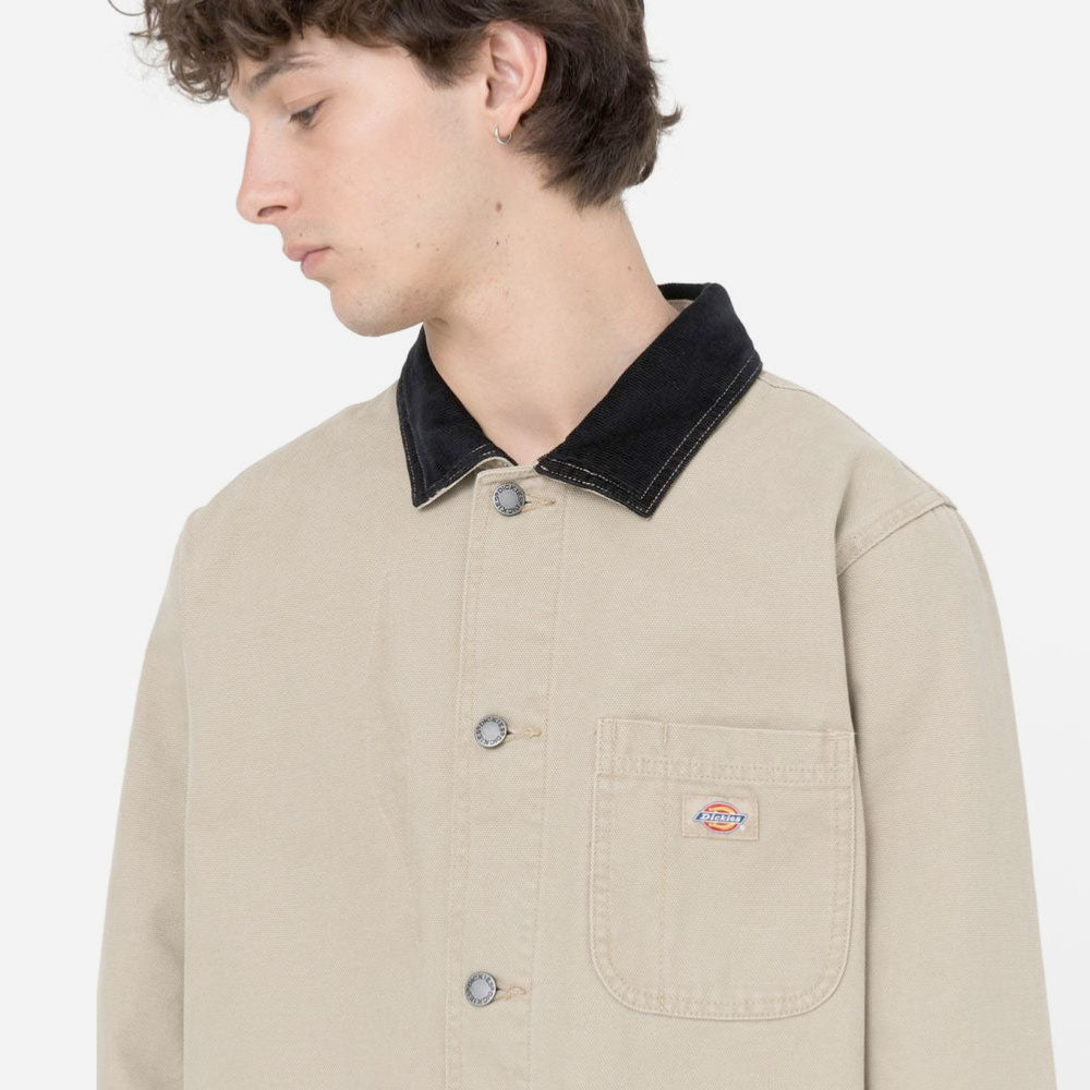DICKIES  - DUCK CANVAS CHORE JACKET STONE WASH - Desert Sand