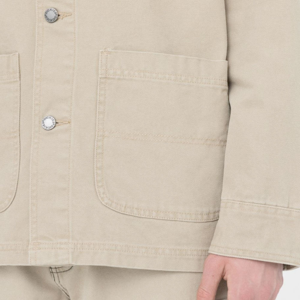 DICKIES  - DUCK CANVAS CHORE JACKET STONE WASH - Desert Sand