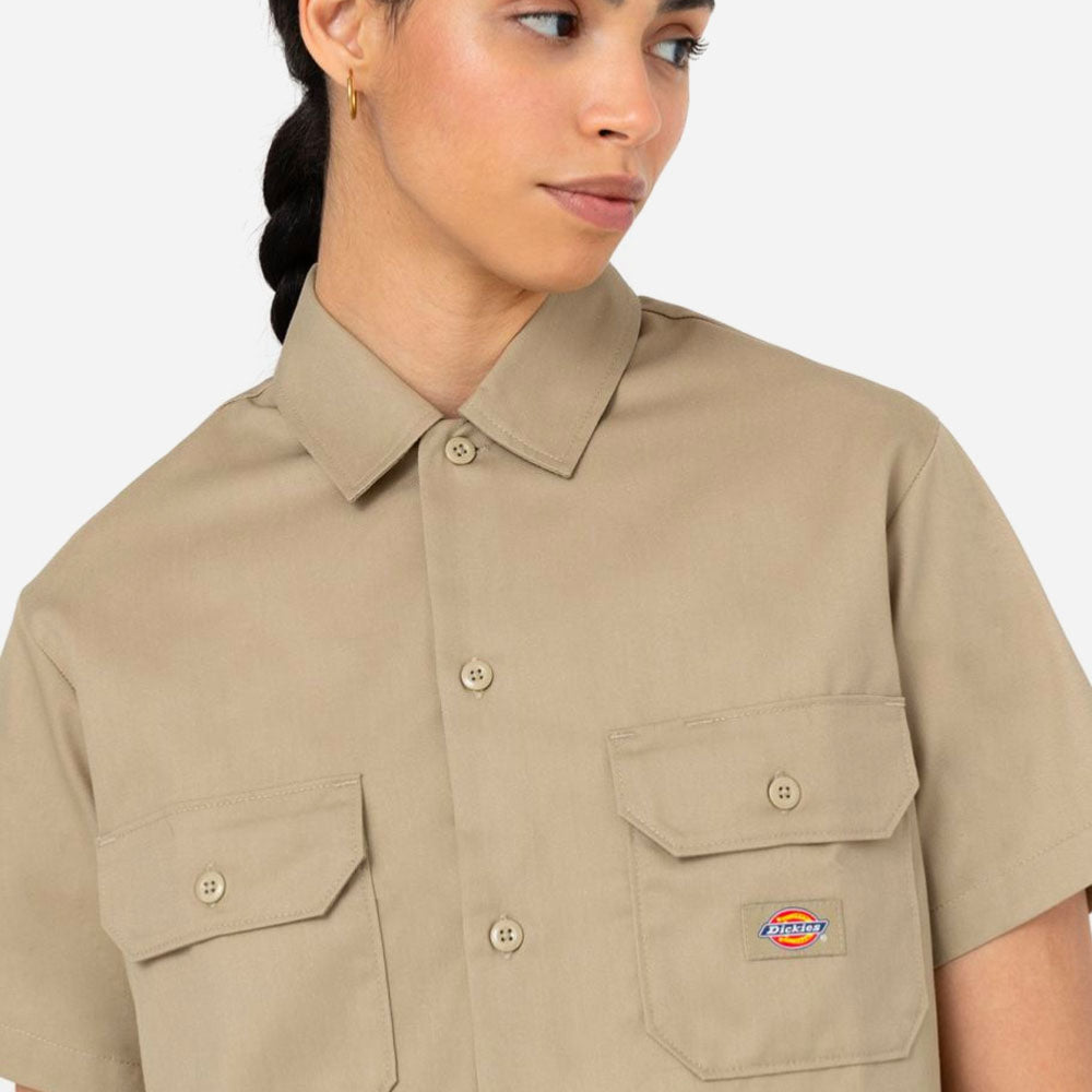DICKIES - WORK SHIRT SS REC - Khaki