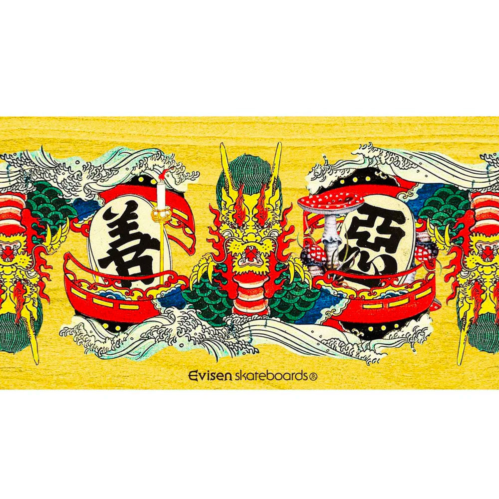 Evison Skateboards - Dragon Ship Yellow Deck