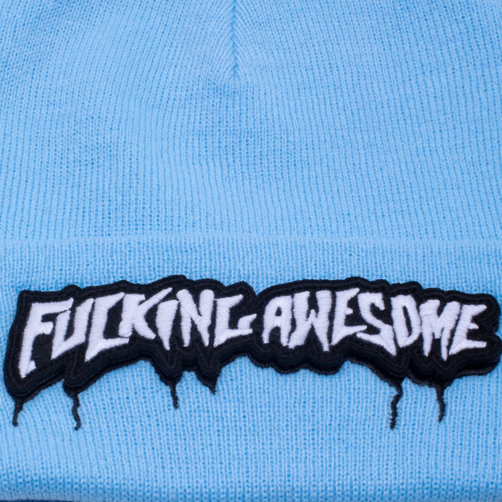 FUCKING AWESOME - VELCRO STAMP CUFF BEANIE - Light Blue