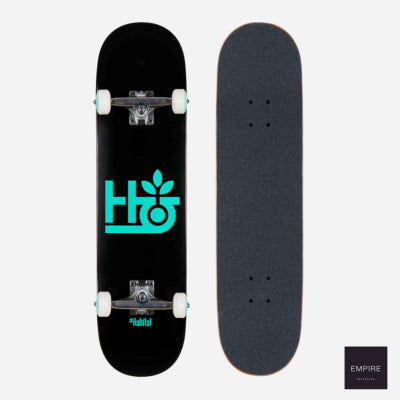 Complete "pod" skateboarding habitat - black teal