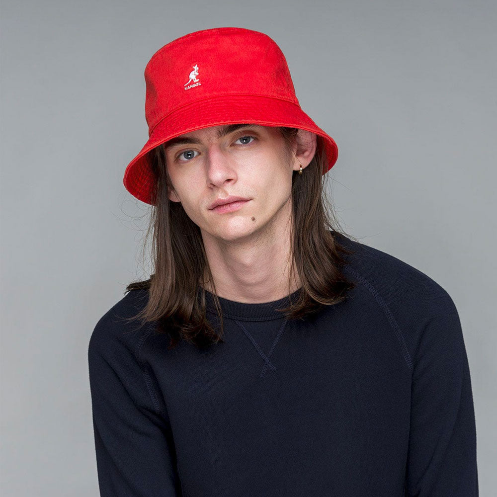 KANGOL - WASHED BUCKET - CHERRY GLOW
